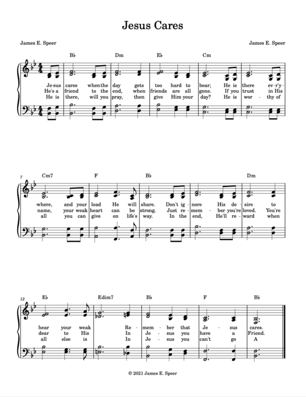 Jesus Cares | SATB